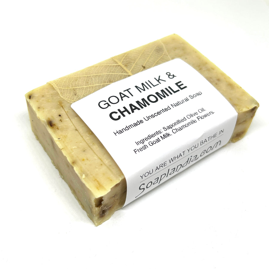 Goat Milk & Olive Oil Bar Soap with Chamomile, Unscented