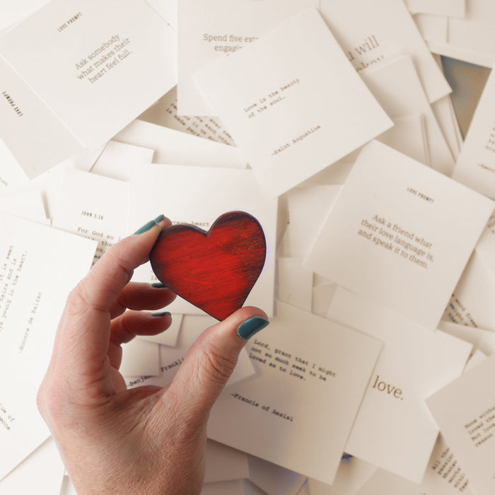 Printed love and encouragement cards from the 365 Love Notes set.