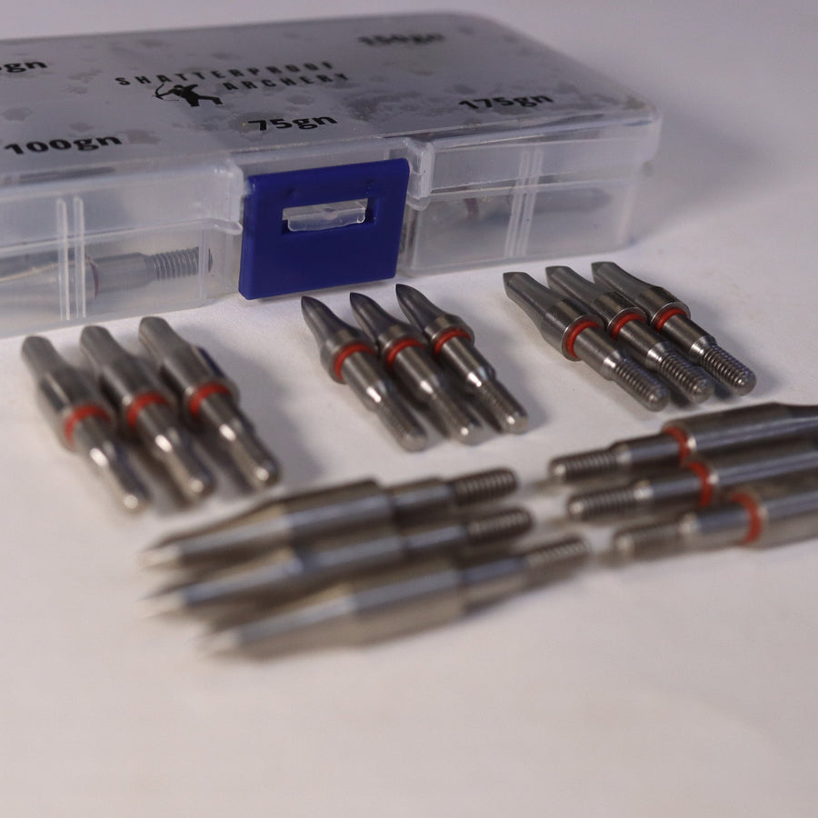 15-Piece Stainless Steel Field Point Test Kit — field points in front of open case