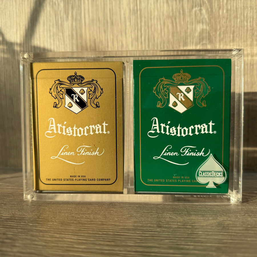 Gold and Currency Green Aristocrat tucks side by side