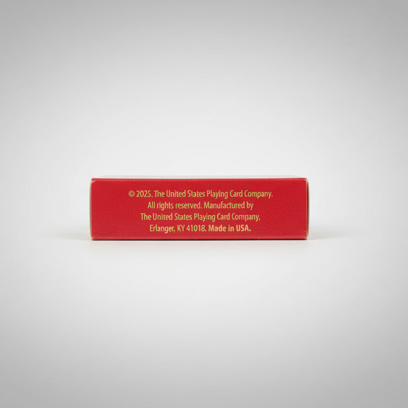Bottom of Crimson Aristocrat box with manufacturer wording