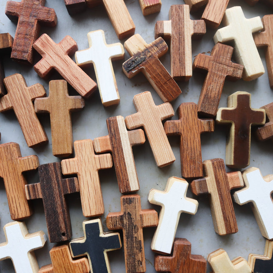 Handmade Wooden Pocket Crosses