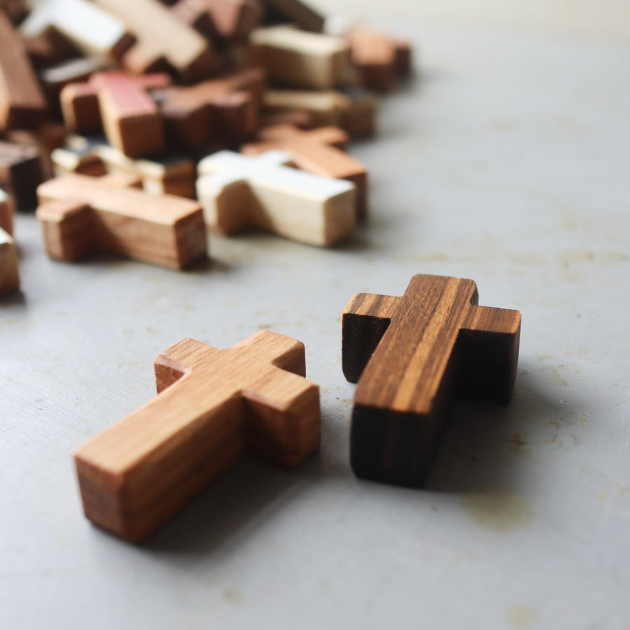 Handmade Wooden Pocket Crosses