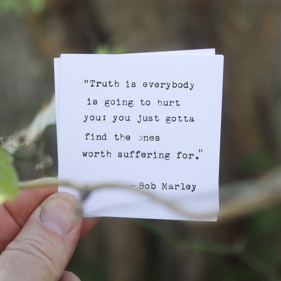 Printed quote and reflection cards from the 365 Imperfect Cards collection.