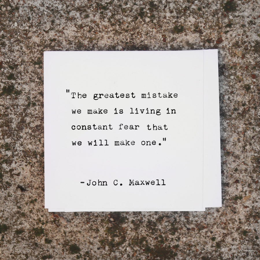 Printed quote and reflection cards from the 365 Imperfect Cards collection.