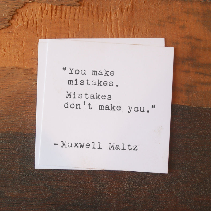 Printed quote and reflection cards from the 365 Imperfect Cards collection.
