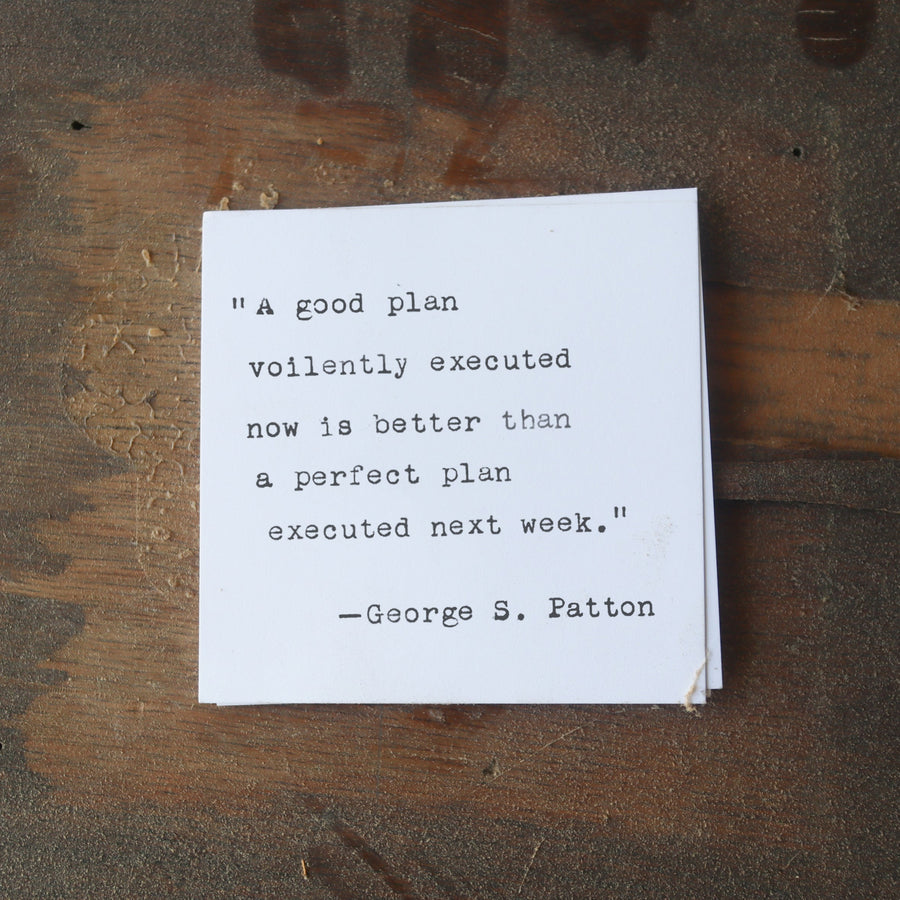 Printed quote and reflection cards from the 365 Imperfect Cards collection.