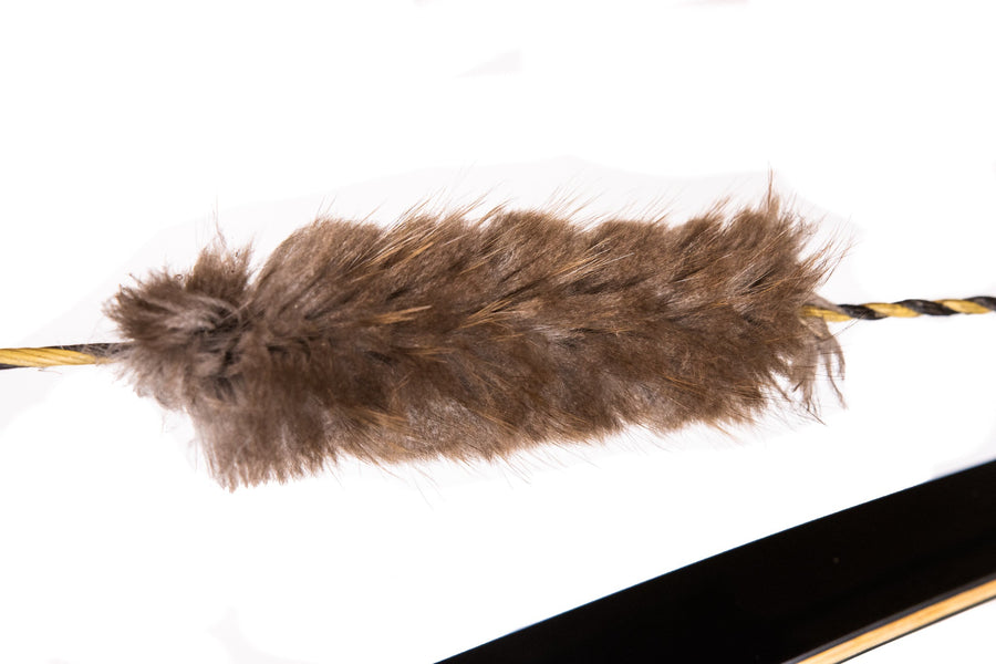 Beaver Fur Bowstring Silencers — beaver-fur silencer and string