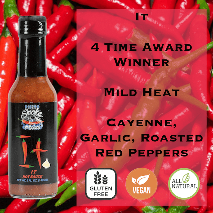 Flavor information graphic for It Cayenne Garlic Louisiana-Style Hot Sauce