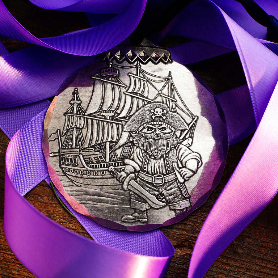 Styled display featuring Jolly Pirate Ornament