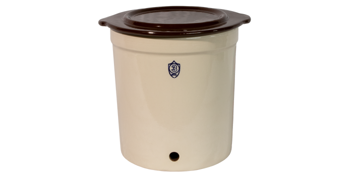 3 Gallon Stoneware Beverage Crock with Lid