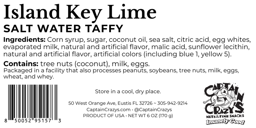 Island Key Lime Salt Water Taffy | Florida Citrus Collection — snack product photograph 5
