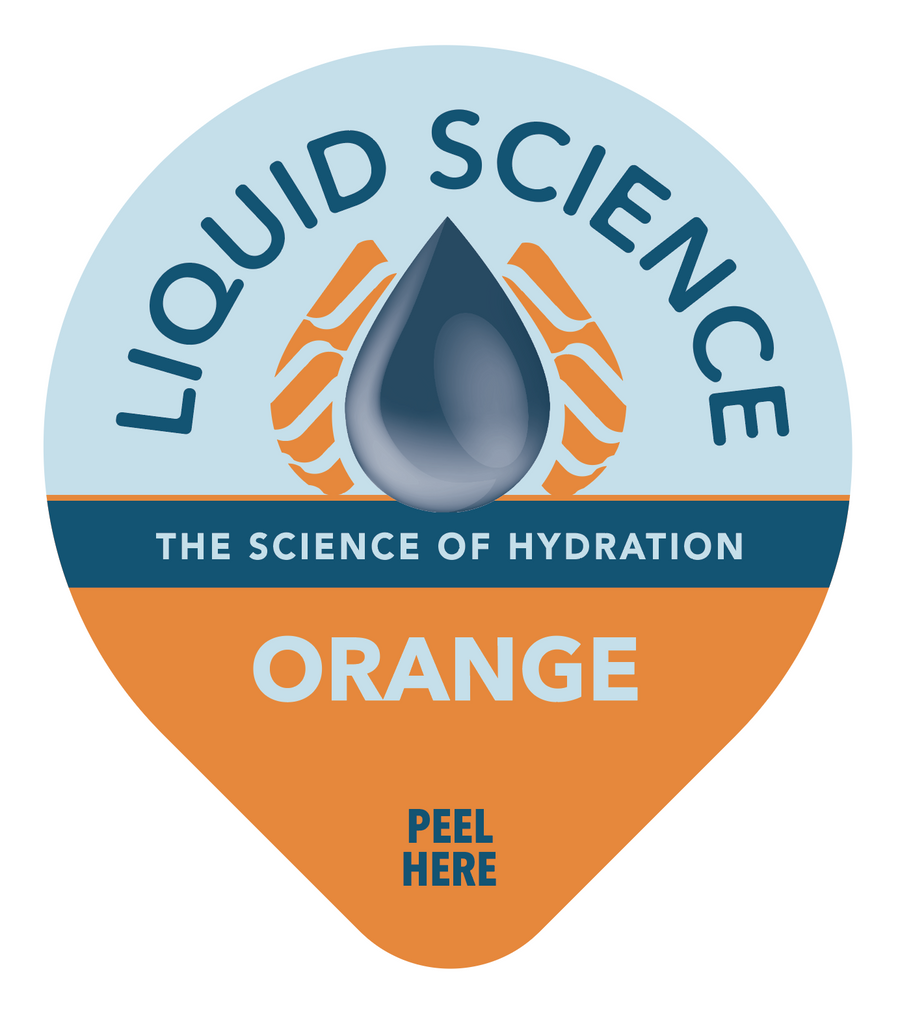 Orange hydration pod lid close-up