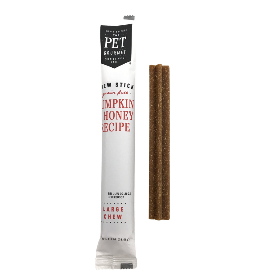 Large pumpkin and honey dog chew sticks