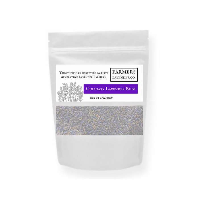 Culinary Lavender Buds — resealable pouch of dried culinary lavender buds