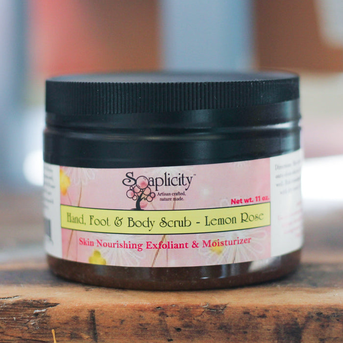 Lemon Rose Hand, Foot & Body Sugar Scrub – product photo