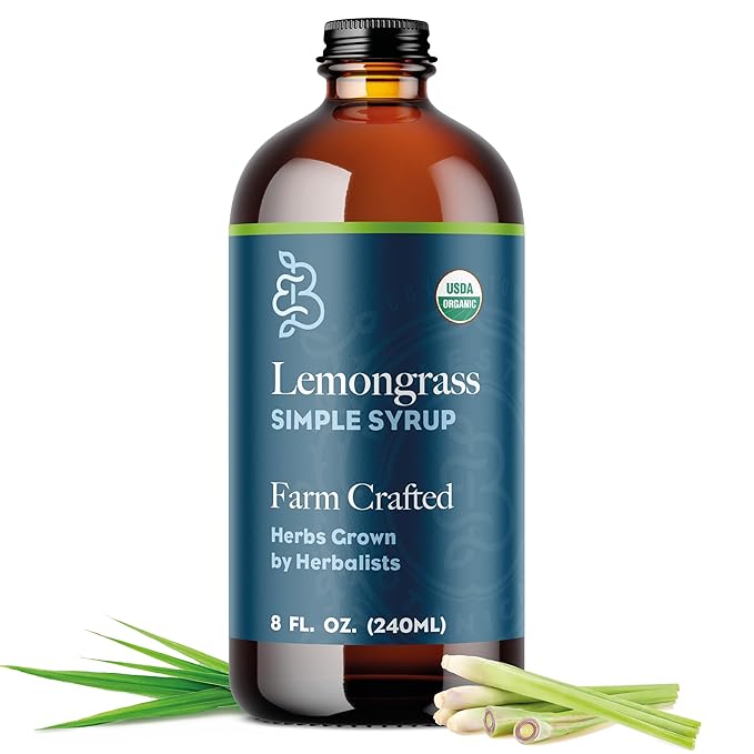 Organic Lemongrass Simple Syrup – botanical syrup photo 1