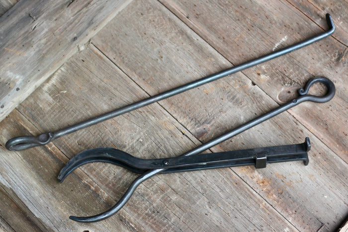 Mini steel log grabber and fire poker