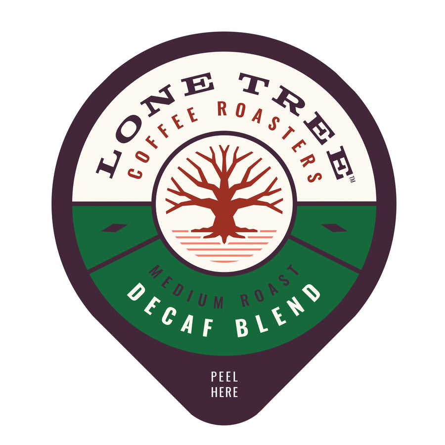 Lone Tree Decaf Blend pod lid