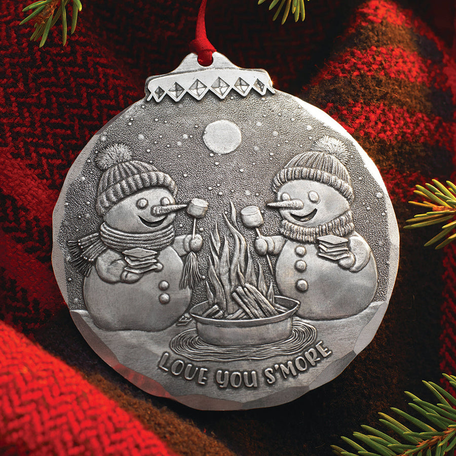 Styled display featuring Love You S'more Ornament