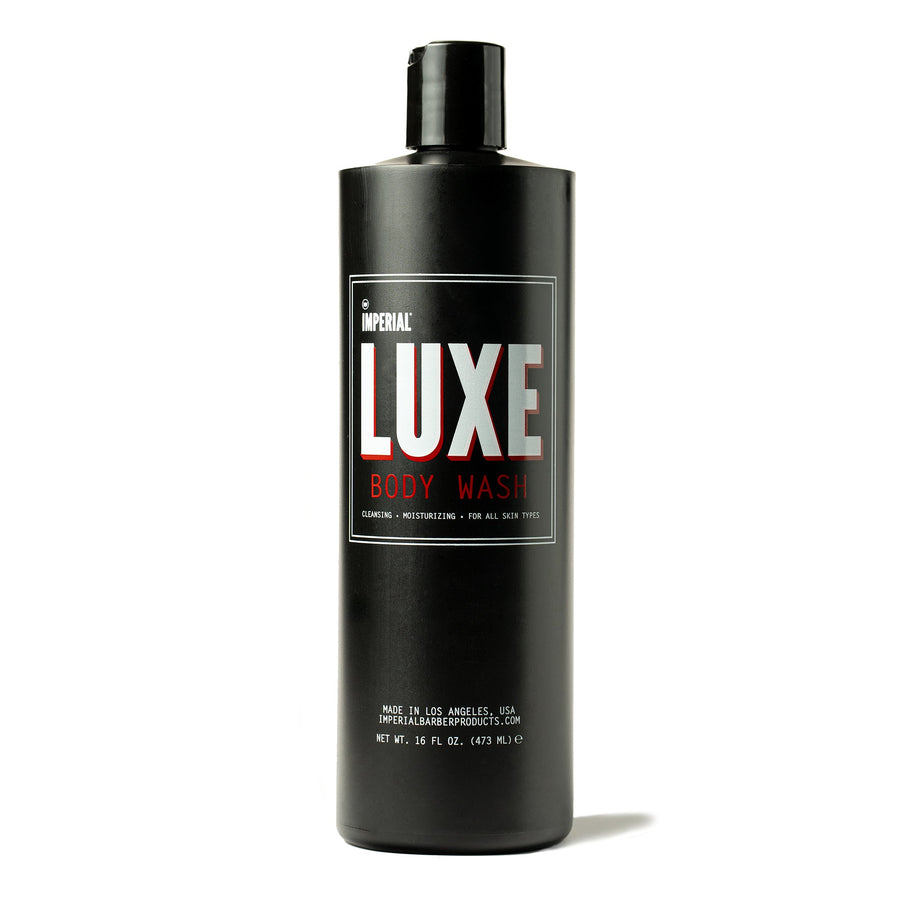 LUXE Citrus & Amber Body Wash — 16 oz body-wash bottle, front label
