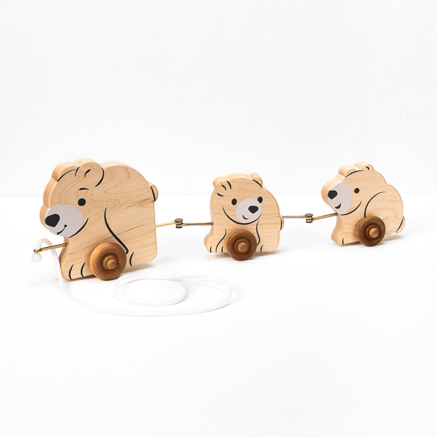 Three Bears Maple Wood Pull Toy