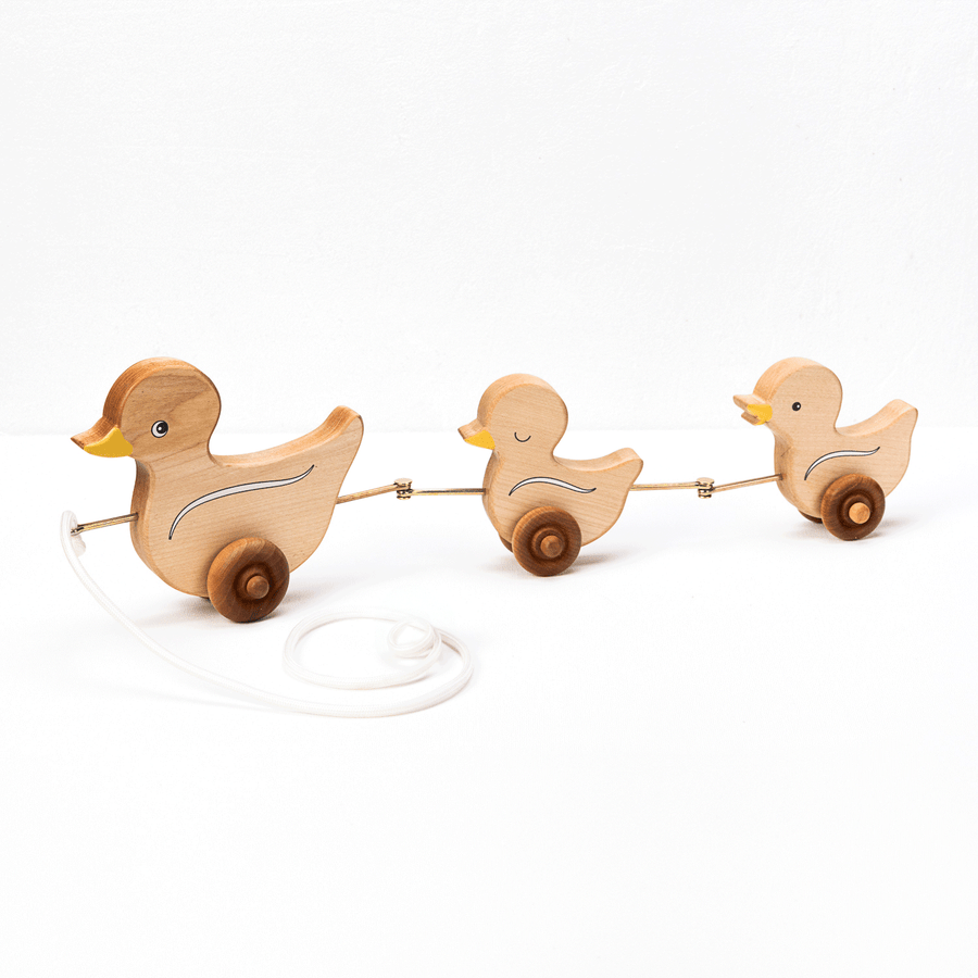 Three Ducks Maple Wood Pull Toy