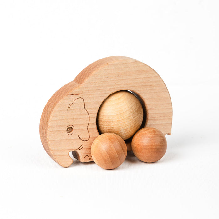 Elephant Wooden Push Toy – Roly Poly