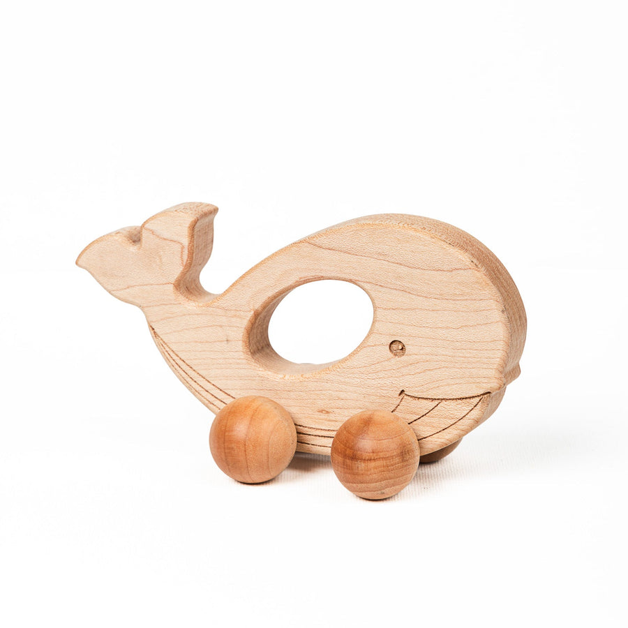 Whale Wooden Push Toy – Easy Grasp
