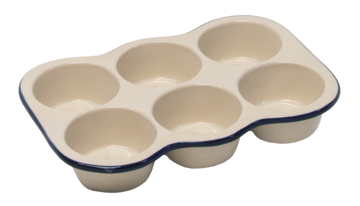 Dominion Stoneware Muffin Pan - 6 Cup