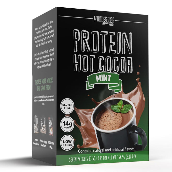 Mint Protein Hot Chocolate: Mint hot cocoa box.