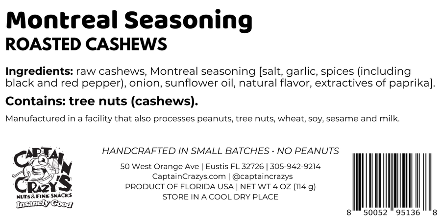 Montreal Seasoning Roasted Cashews — snack product photograph 8