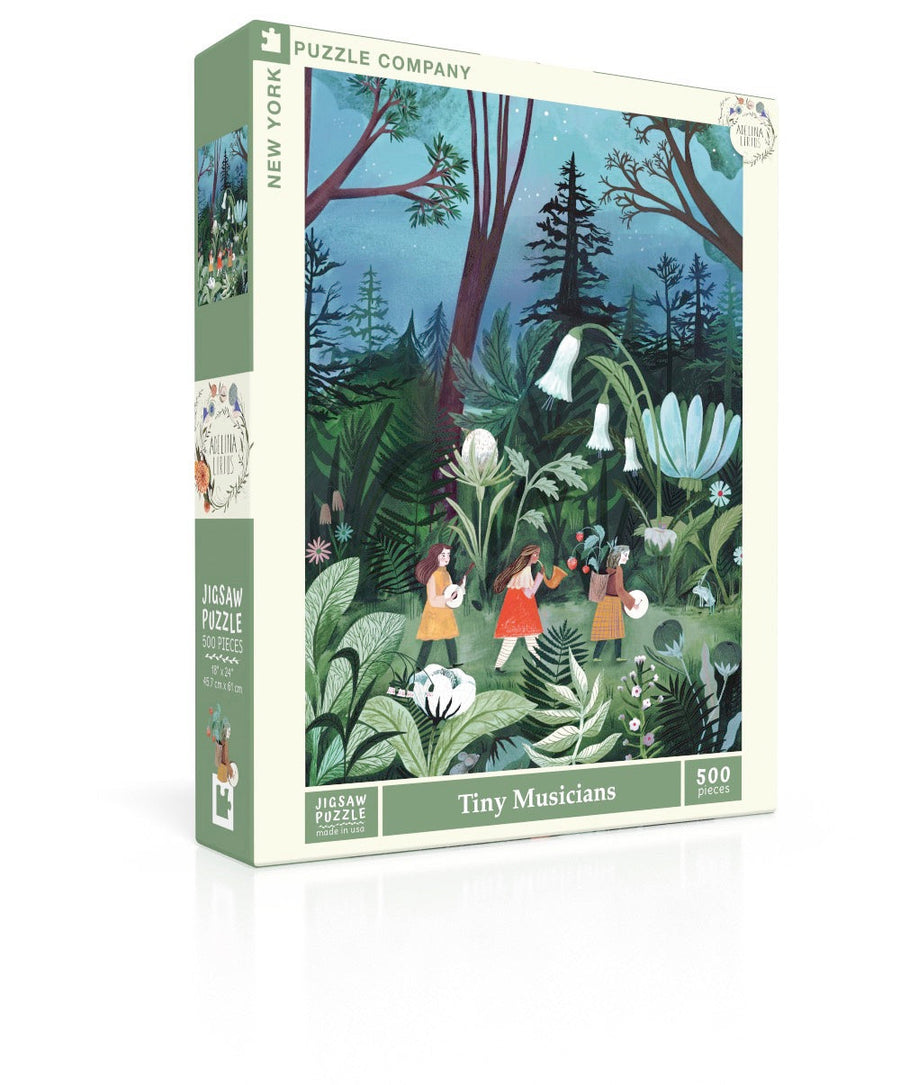 Tiny Musicians puzzle box and illustrated design