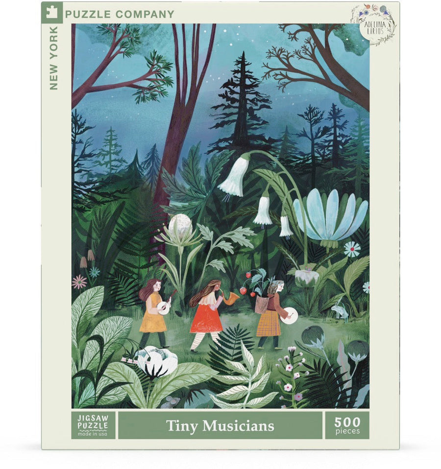 Packaging showing Tiny Musicians puzzle artwork