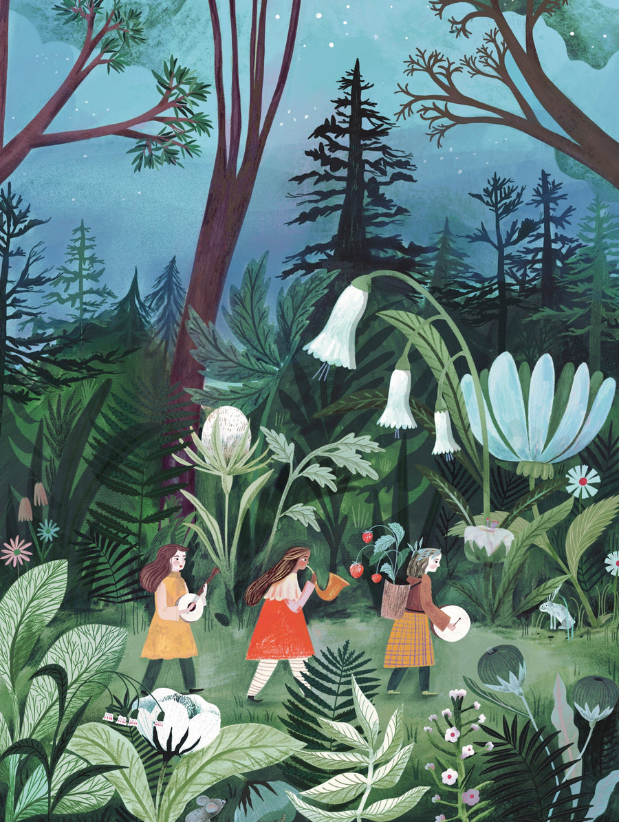 Illustrated Tiny Musicians puzzle design