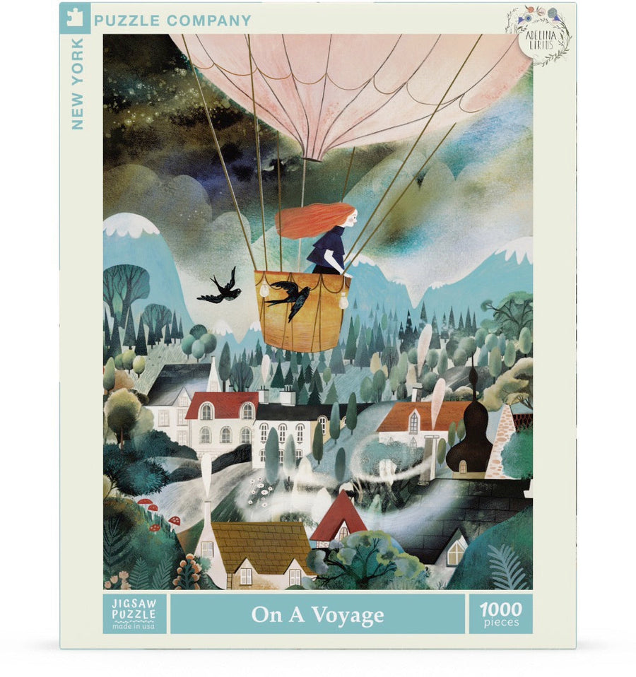 Packaging showing On a Voyage puzzle artwork