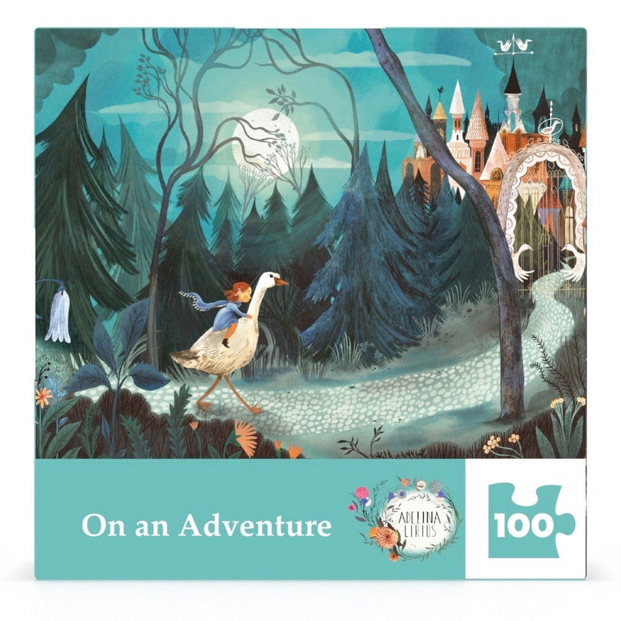 Packaging showing On an Adventure MINI puzzle artwork