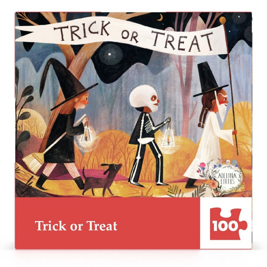 Packaging showing Trick or Treat Mini puzzle artwork