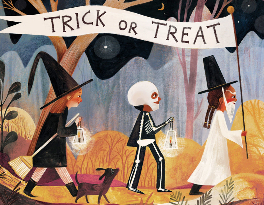 Illustrated Trick or Treat Mini puzzle design