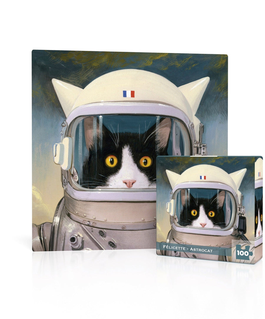 Félicette - Astrocat Mini puzzle box and illustrated design