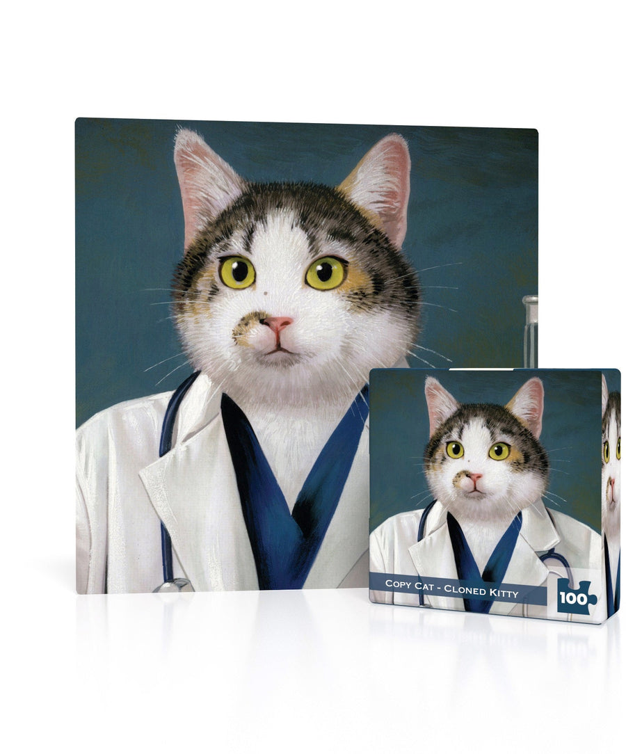 Copy Cat - Cloned Kitty Mini puzzle box and illustrated design