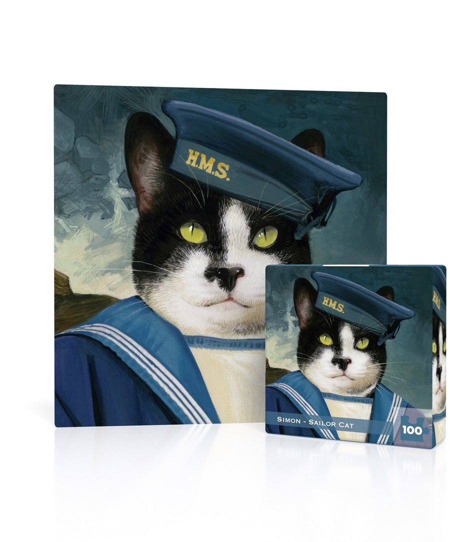 Simon - Sailor Cat Mini puzzle box and illustrated design