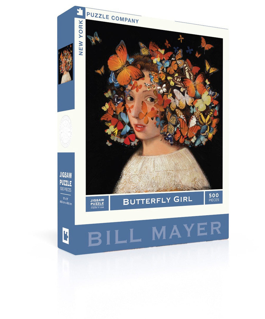 Butterfly Girl puzzle box and illustrated design