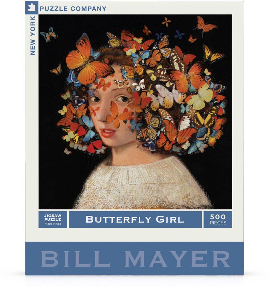 Packaging showing Butterfly Girl puzzle artwork
