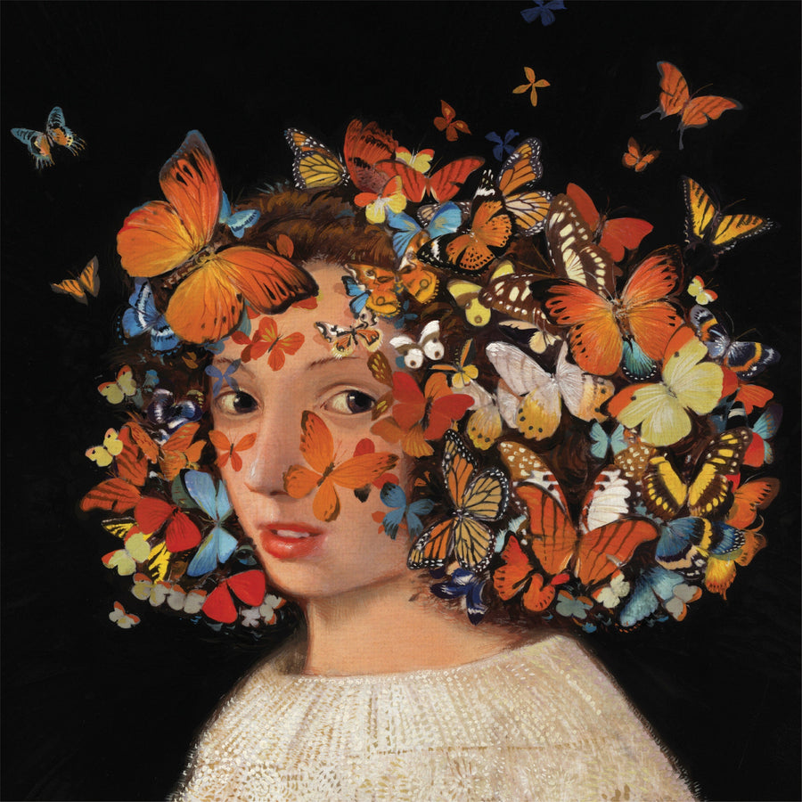 Illustrated Butterfly Girl puzzle design