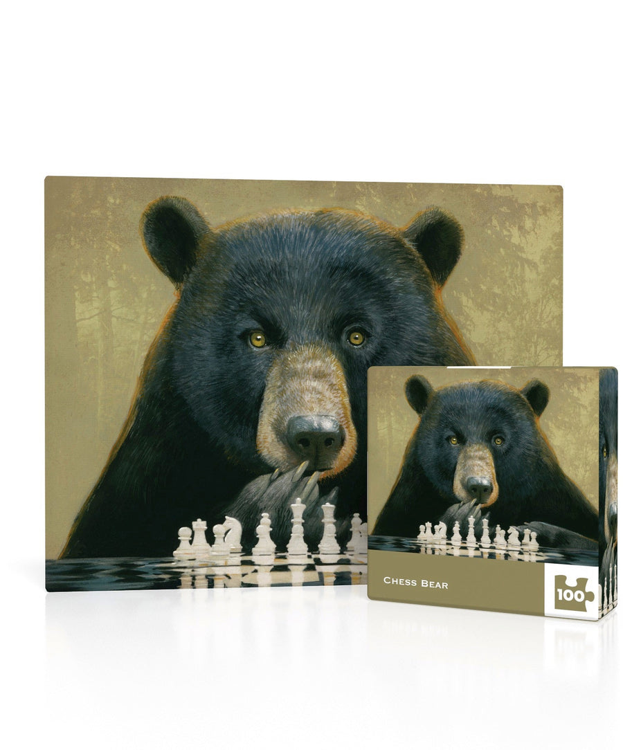 Chess Bear Mini puzzle box and illustrated design