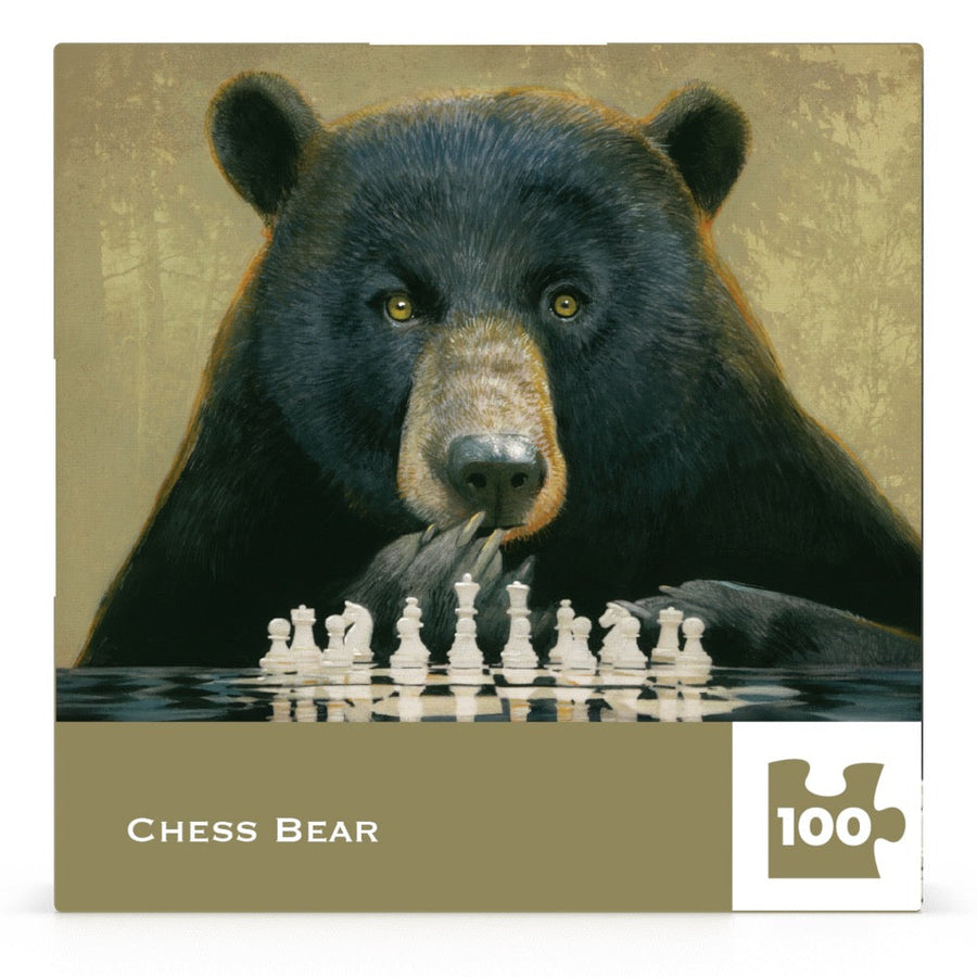 Packaging showing Chess Bear Mini puzzle artwork