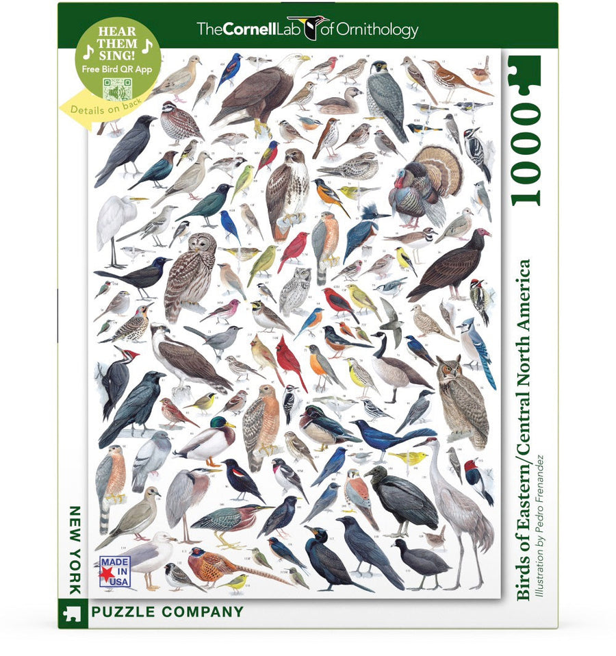 Packaging showing Birds of Eastern/Central North America puzzle artwork