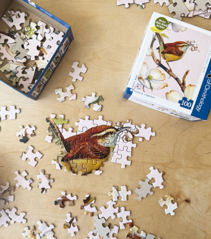 Carolina Wren Mini puzzle with loose pieces