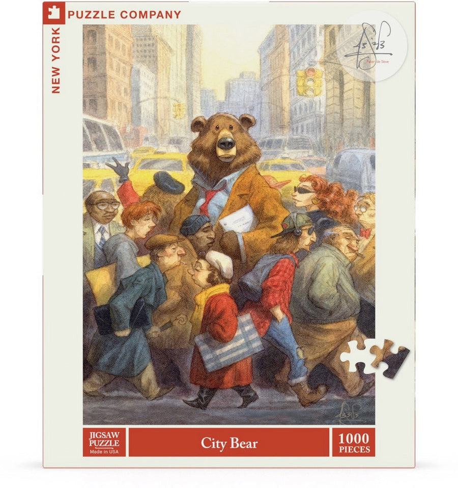 Packaging showing City Bear puzzle artwork